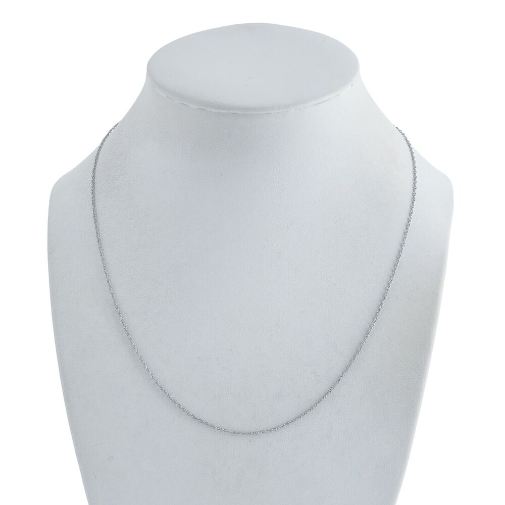 Estate Sterling Silver 925 1.1mm Rope Chain Necklace 18"
